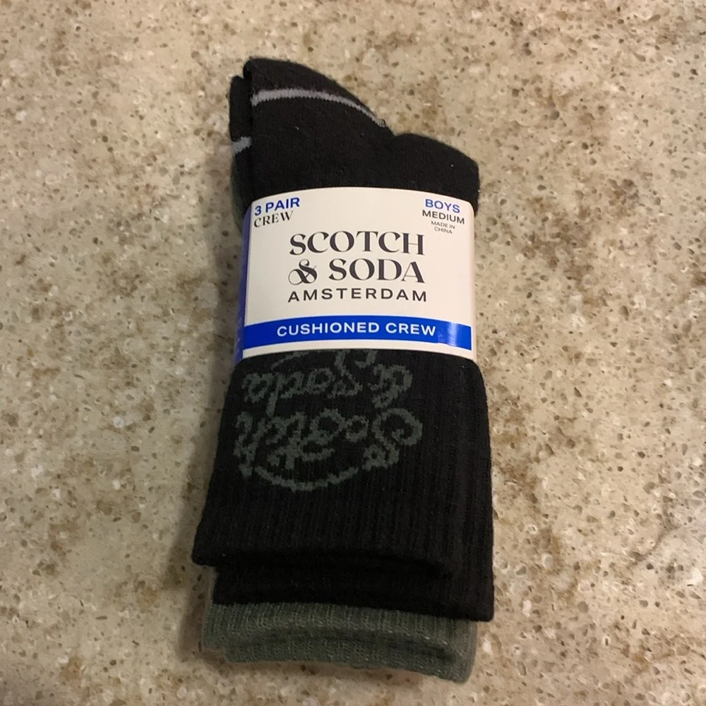 NWT Scotch & Soda 3-Pack Crew Socks Size Medium